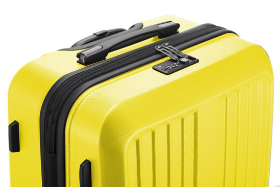 X-Berg, Valise rigide avec TSA surface mate, jaune