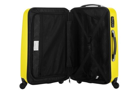 Wedding, bagage à main rigide avec TSA surface mate, jaune