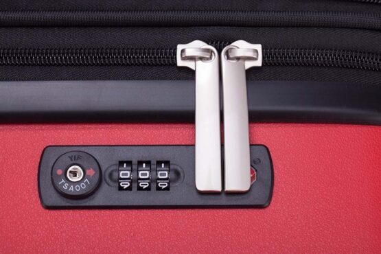 Ostkreuz, Valise rigide avec TSA surface mate, rouge