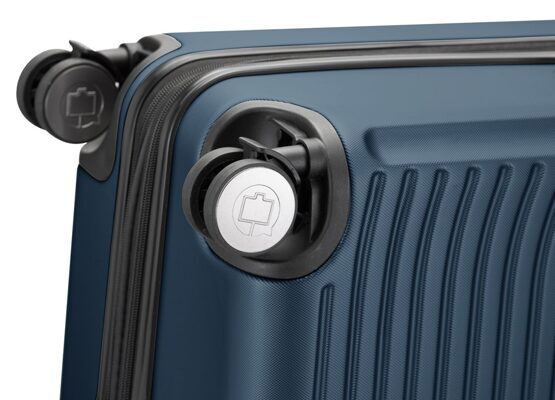 Mitte - Grande valise à coque dure en bleu foncé