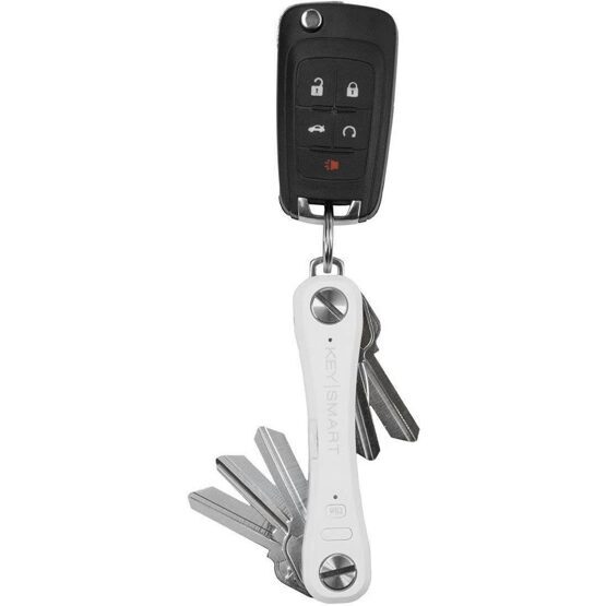 KeySmart Pro - Porte-clés compact avec tile pour 14 clés - Blanc