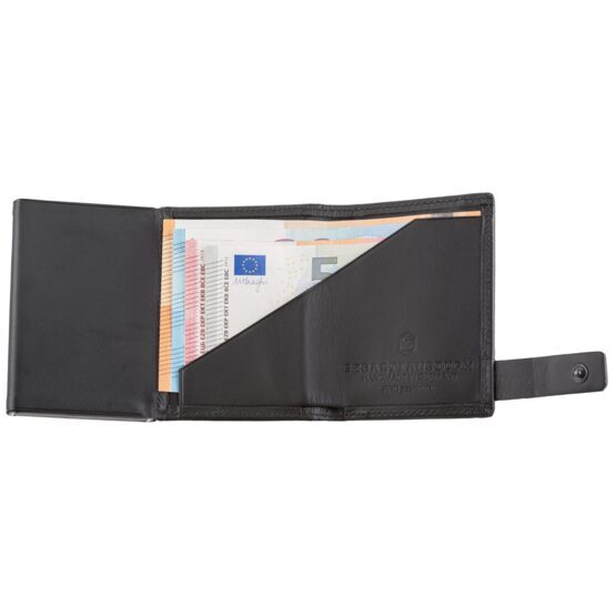 Fin - Portefeuille avec porte-monnaie en amazaque/noir