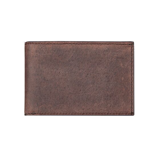 2.25 Porte-cartes avec pochette pour pièces de monnaie en marron vintage