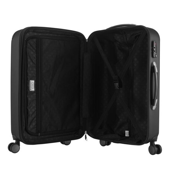 Spree, Valise rigide avec TSA surface mate, noir