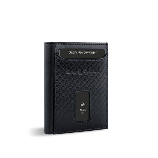 Secure Slim - Porte-cartes de crédit RFID avec compartiment à monnaie viennois Comet noir