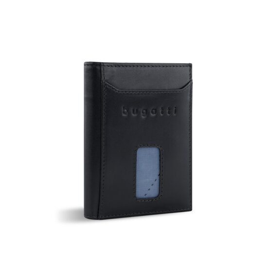 Secure Slim - Porte-cartes de crédit RFID avec compartiment à monnaie viennois Romano Noir