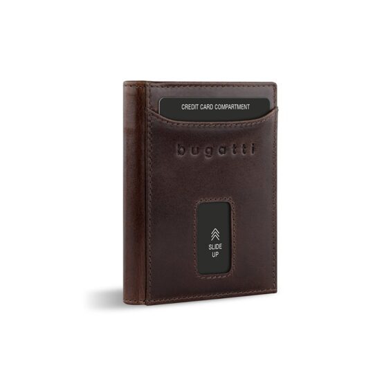Secure Slim - Porte-cartes de crédit RFID avec compartiment viennois pour la monnaie Romano Braun