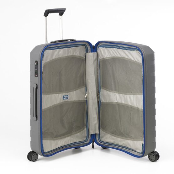 Box Young - Valise trolley M Blu/Piombo