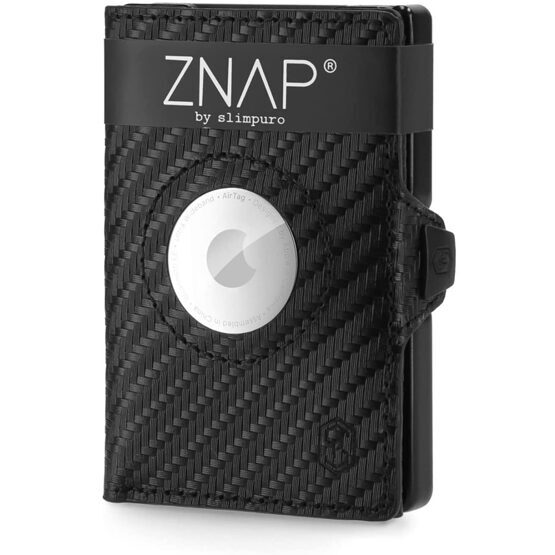 Slimpuro ZNAP Airtag Carbon pour 12 cartes