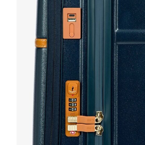 Bellagio - Trousse à roulettes cabine avec port USB en bleu