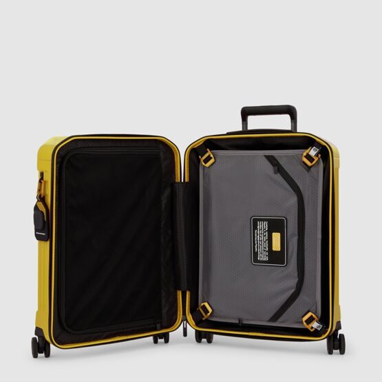 PQ-Light - Valise à roulettes cabine Ultra Slim à bandoulière jaune
