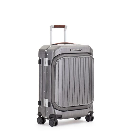 PQ-Light - Fast-Check bagage à main à roulettes rigide noir/cuir