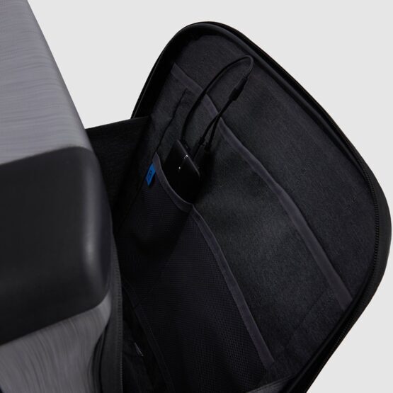 PQ-Light - Premium bagage à main avec compartiment frontal pour ordinateur portable/tablette en gris