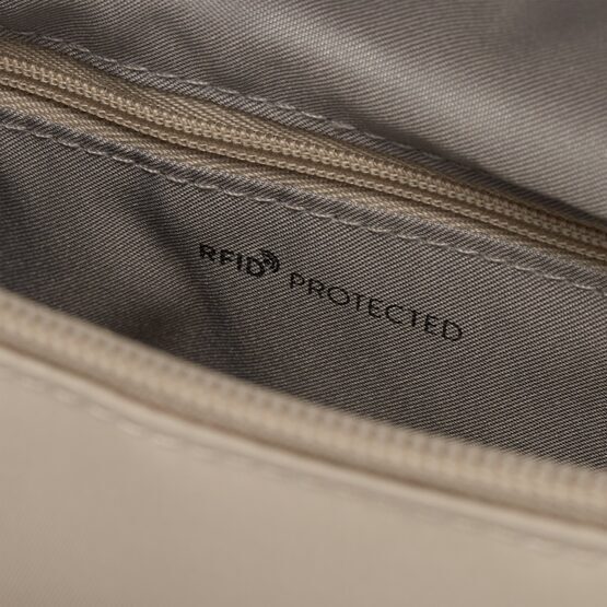 Eye Medium Shoulder Bag RFID en cachemire beige