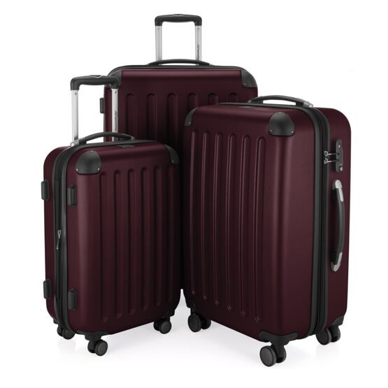 Spree - Set de 3 valises S/M/L avec TSA en bordeaux