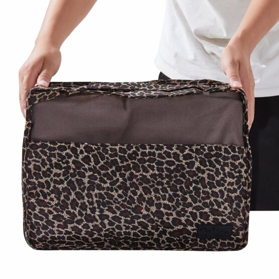 Lucy Travel Packing Cube Set Gold Leopard