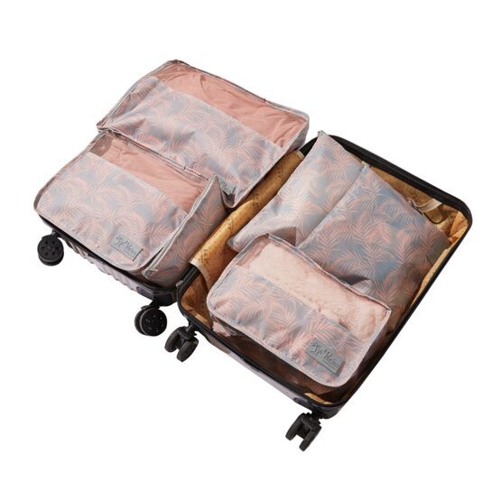 Lucy Travel Packing Cube Set Peach Fern