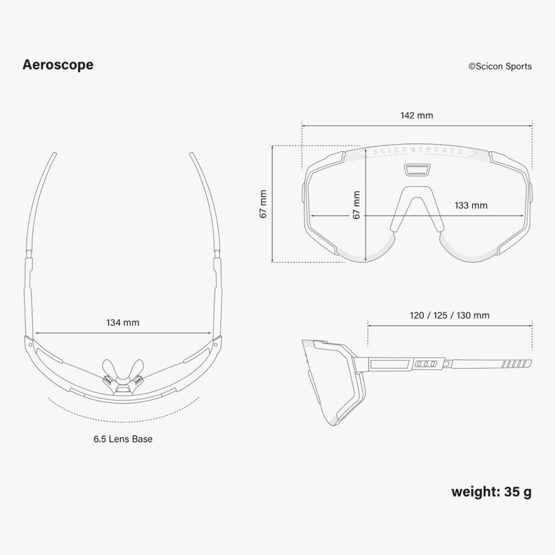Aeroscope - Sport Performance Sunglasses, Crystal/Multimirror Bronze