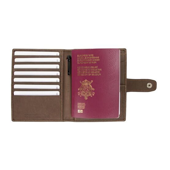 Porte-passeport AirTag, marron Java