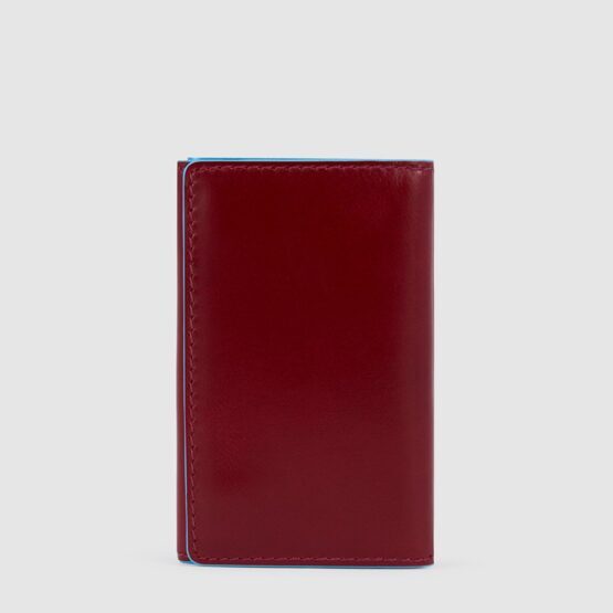 Blue Square - Portefeuille compact pour billets et cartes de crédit en rouge