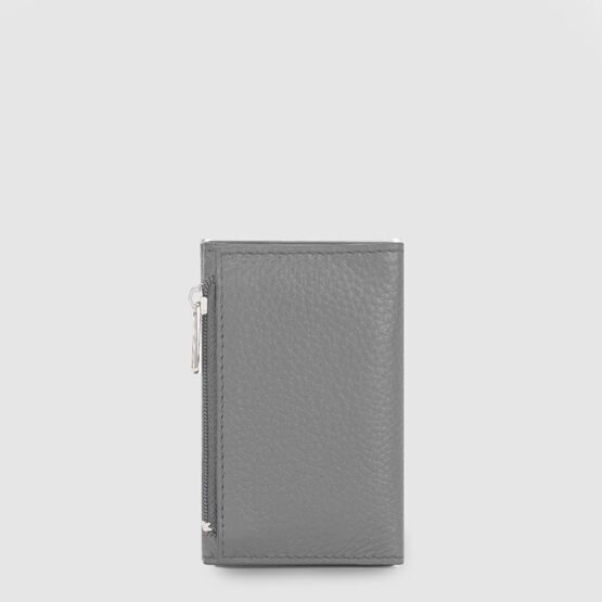 Modus - Portefeuille compact avec système coulissant et compartiment à monnaie gris