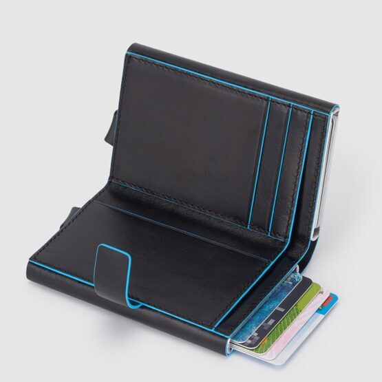 Blue Square - Porte-cartes de crédit double en noir