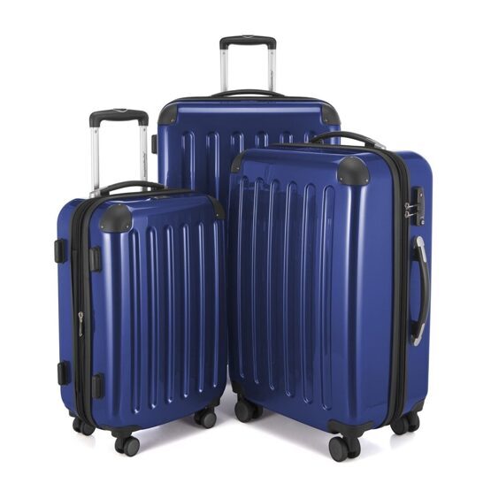 Alex - Ensemble de valises TSA bleu foncé, S/M/L