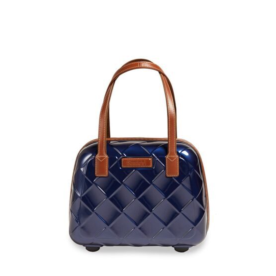 Leather &amp; More - Valise rigide Beautycase bleue