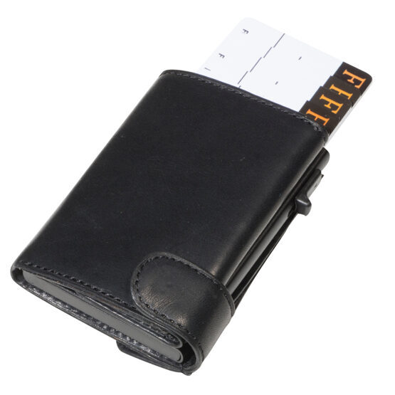 Furbo Porte-cartes de crédit Noir avec papier et compartiment pour la monnaie