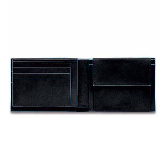 Blue Square - Portefeuille pour homme avec fenêtre à rabat pour carte d&#039;identité en noir