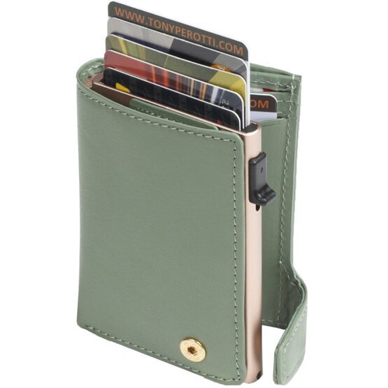 Furbo Porte-cartes de crédit Vert avec papier et compartiment pour la monnaie