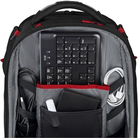 PlayerOne - Sac à dos pour ordinateur portable de jeu 17,3&quot; en noir