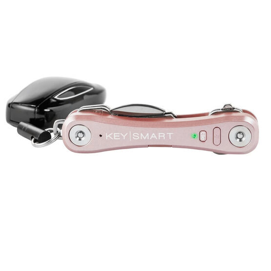 KeySmartPro - Porte-clés compact avec tile pour 14 clés en or rose
