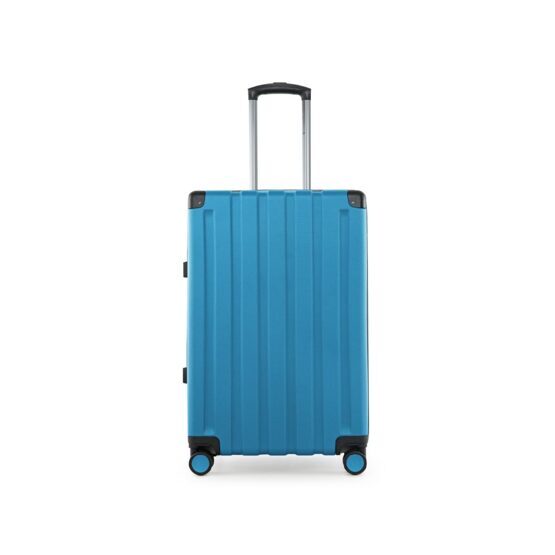 Q-Damm - Valise de taille moyenne, coque rigide, bleu cyan