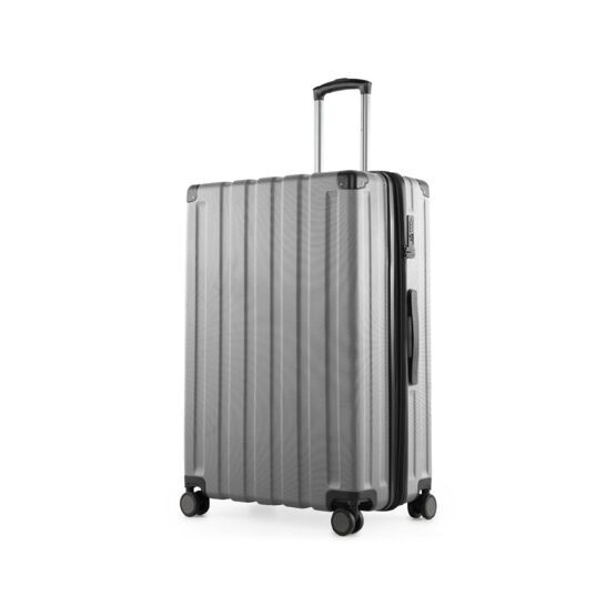 Q-Damm - Grande valise coque dure en argent