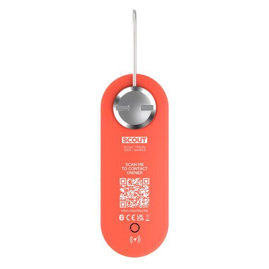 Scout Travel - Etiquette de bagage, détecteur et alarme, rouge