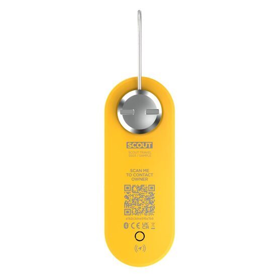 Scout Travel - Etiquette de bagage, détecteur et alarme, jaune