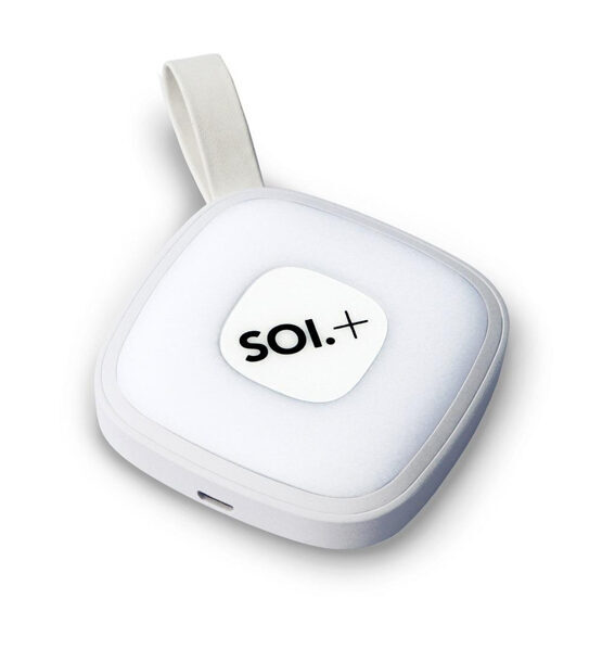 SOI+ Sac à main lumineux avec banc d&#039;alimentation USB en blanc
