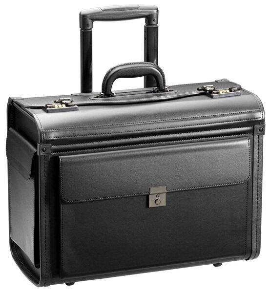 Business &amp; Travel, valise de pilote en cuir synthétique, noir