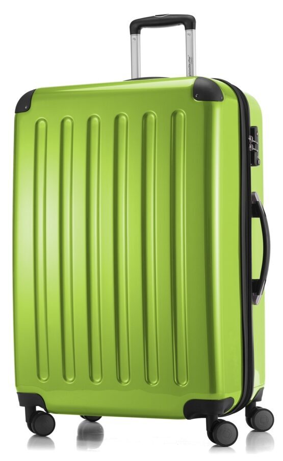 Alex, Valise rigide avec TSA surface brillante, vert pomme