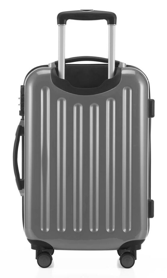 Alex, bagage à main rigide avec TSA surface brillante, argent