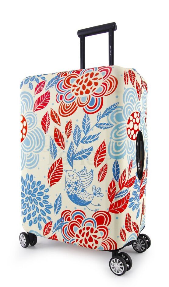 Housse de valise Red &amp;amp; Blue Leaves Petit (45-50 cm)