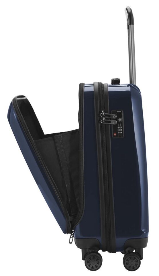 X-Berg, bagage à main rigide avec TSA surface mate, bleu foncé