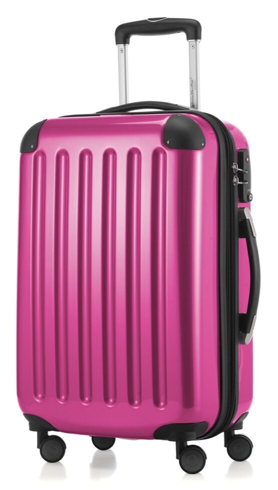 Alex, bagage à main rigide avec TSA surface brillante, magenta