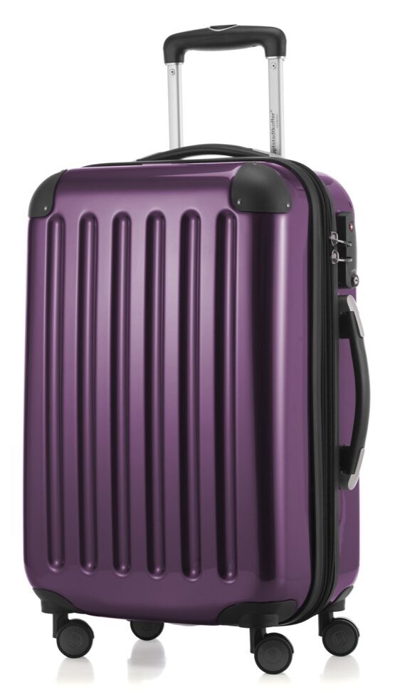 Alex, bagage à main rigide avec TSA surface brillante, aubergine