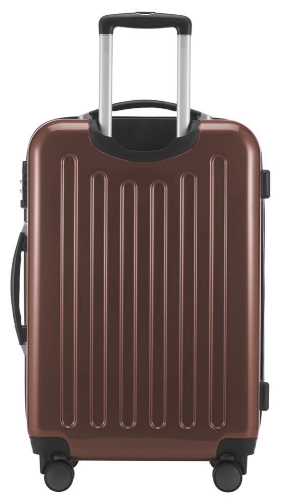 Alex, Valise rigide avec TSA surface brillante, brun
