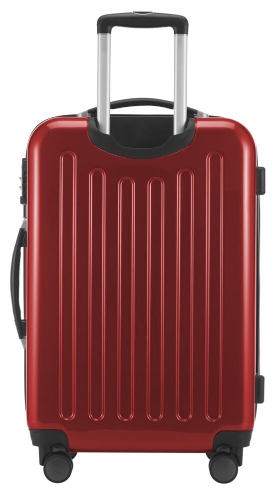 Alex, Valise rigide avec TSA surface brillante, rouge